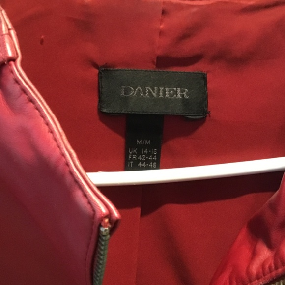 Danier Red Leather Jacket - Picture 2 of 3